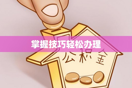 凤冈掌握技巧轻松办理