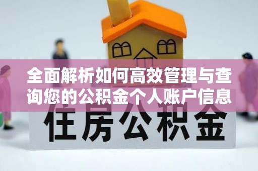 凤冈全面解析如何高效管理与查询您的公积金个人账户信息